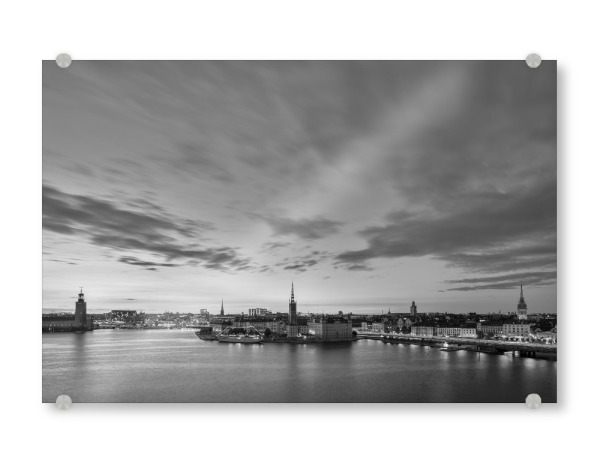 Acrylglasbild "Stockholm in Schwarz und Weiß" artboxONE - Reise,Architektur,Städte / Stockholm