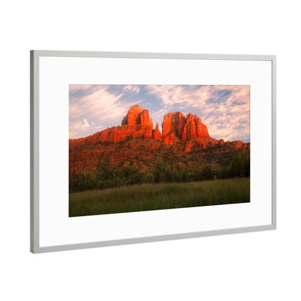 Poster mit Rahmen Silber "Halbmond-Picknickplatz" artboxONE - Natur,Reise,Reise / Länder