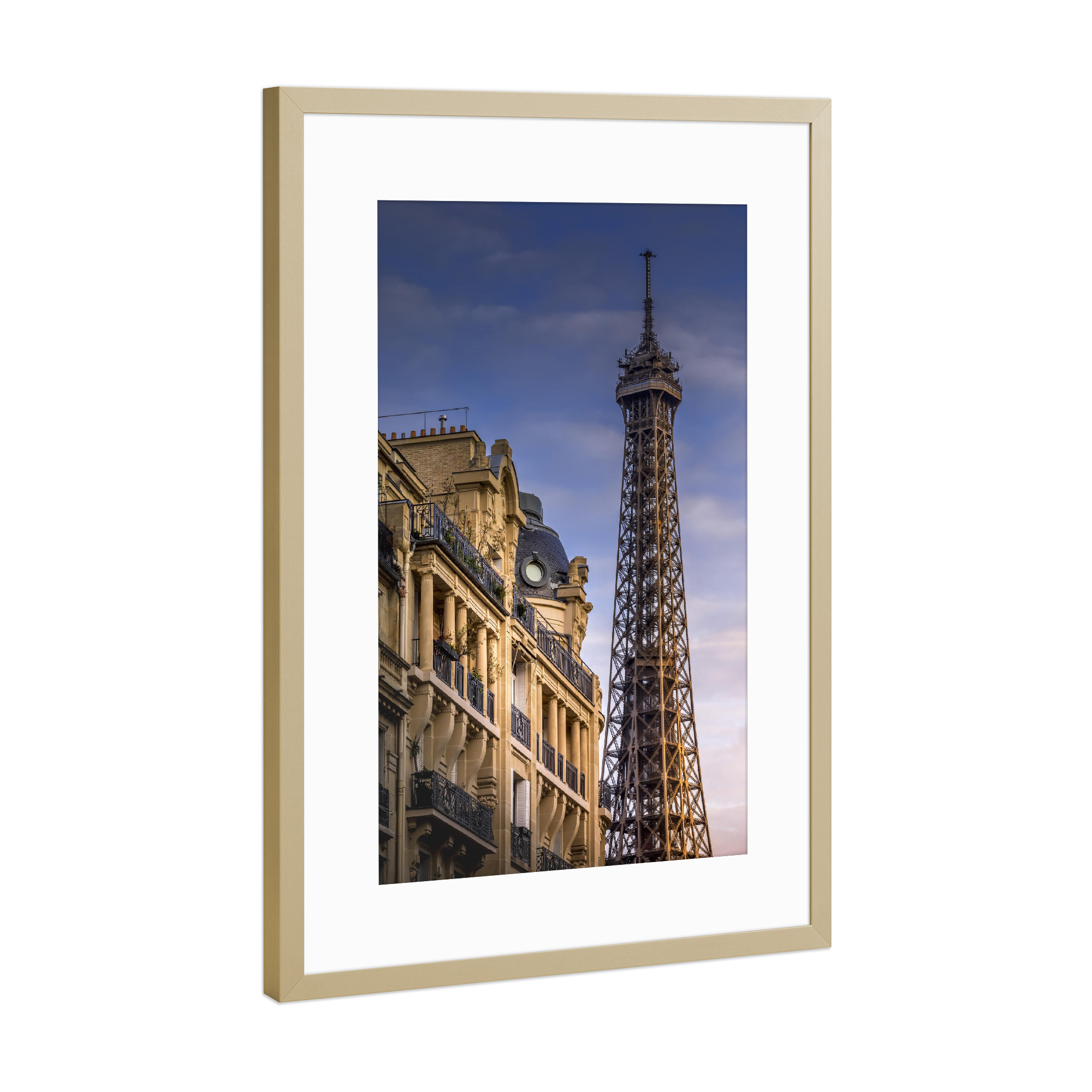 Poster mit Rahmen Gold "Die eiserne Frau" artboxONE - Städte,Reise,Architektur,Städte / Paris,Reise / Länder