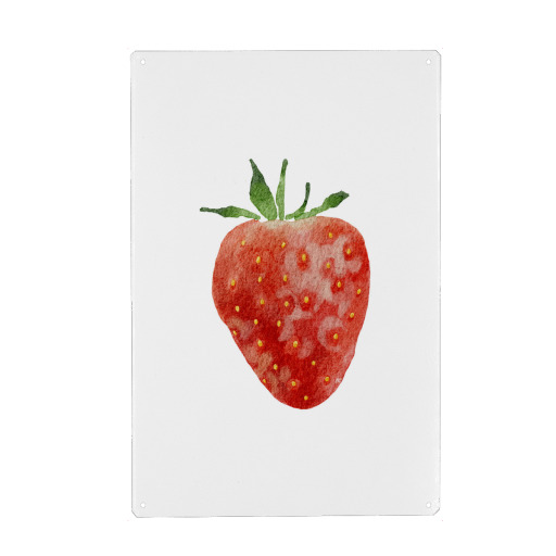 Watercolor strawberry fruit