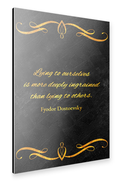 Alu-Dibond "Uns selbst belügen" 30x20 cm artboxONE