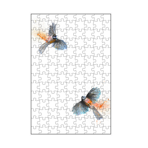 artboxONE Puzzle "Rua Piwakawaka" artboxONE - Tiere - Vögel,Fantail,Neuseeland,Aotearoa,Flug,Grafik,Bewegung,Natur,Platsch,Verspielt,Tierwelt,Vogel