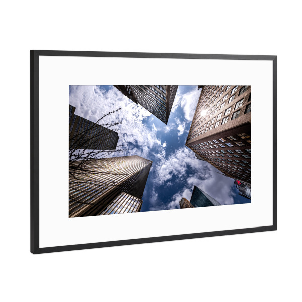 Poster mit Rahmen Schwarz (Metallic) "New Yorker Ecke" artboxONE - Städte,Städte / New York,Reise,Architektur,Reise / Länder