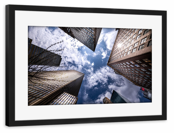 Poster mit Rahmen schwarz "New Yorker Ecke" artboxONE - Städte,Städte / New York,Reise,Architektur,Reise / Länder