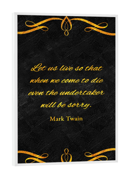 Poster mit weißem Rahmen "Gut leben" artboxONE - Typografie