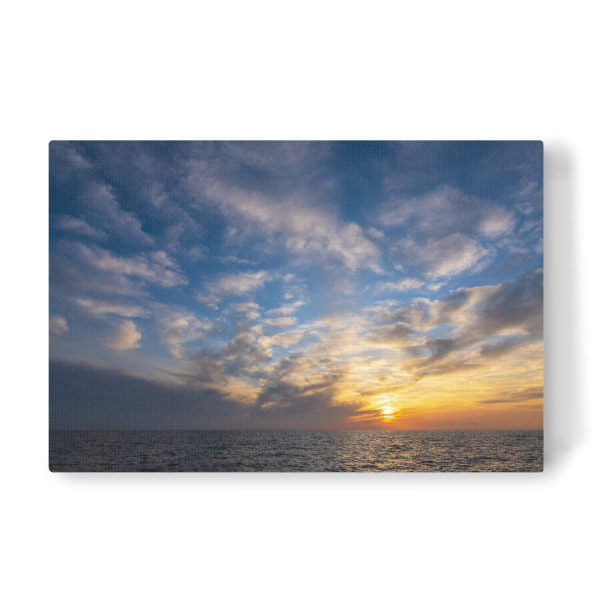 Leinwandbild "Sonnenuntergang, Ostsee, Wolken" artboxONE - Natur,Reise,Reise / Strand und Meer