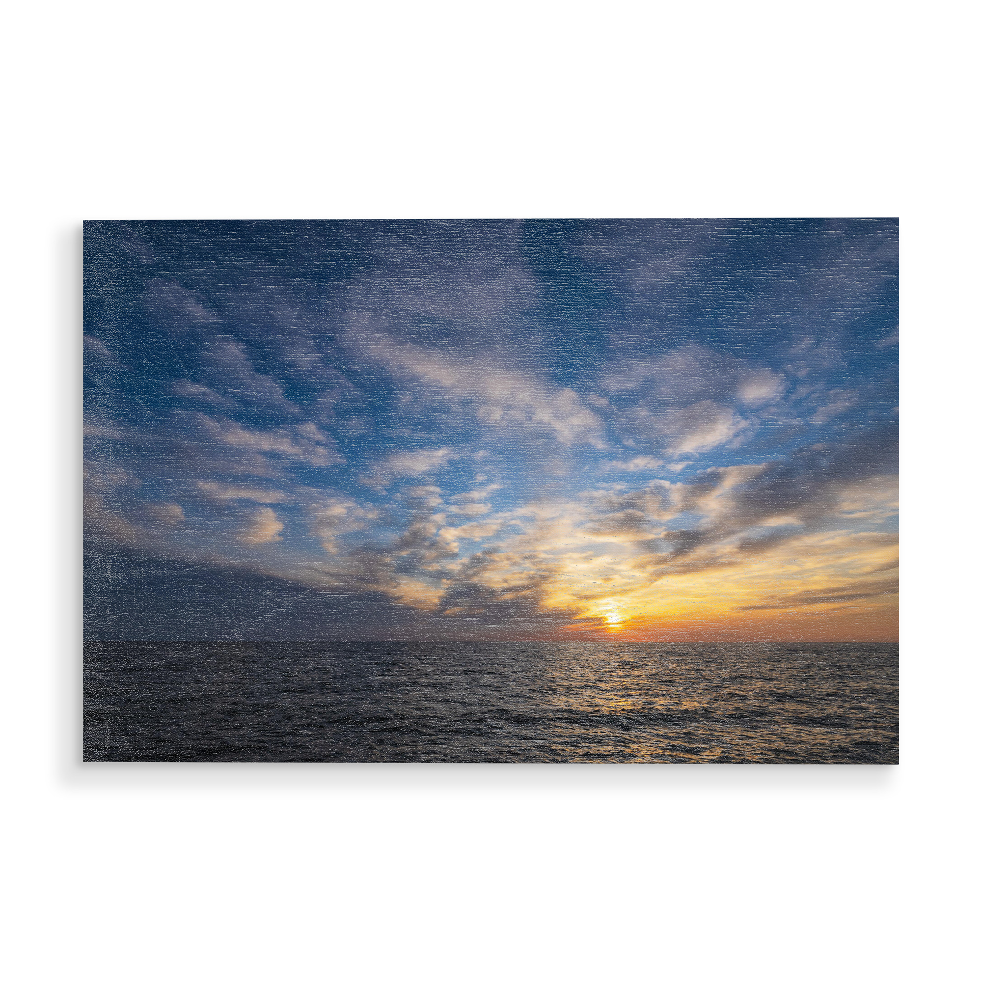 Holzbild "Sonnenuntergang, Ostsee, Wolken" artboxONE - Natur,Reise,Reise / Strand und Meer