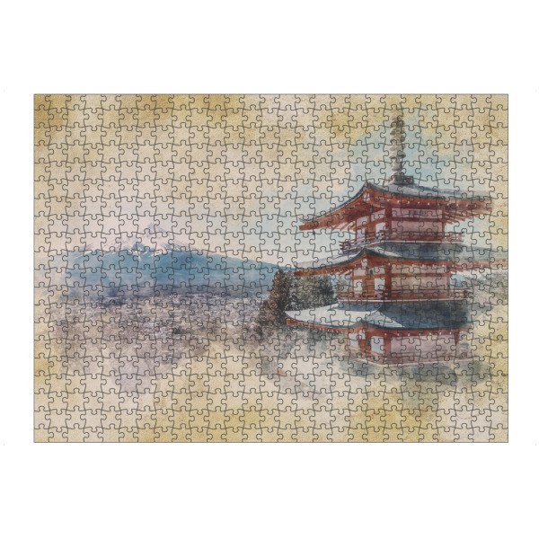artboxONE Puzzle "Japanisches Aquarell" artboxONE - Natur,Reise,Architektur,Reise / Asien,Reise / Länder