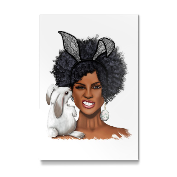 Galerie-Print "Mädchen mit Häschen" 30x20 cm artboxONE