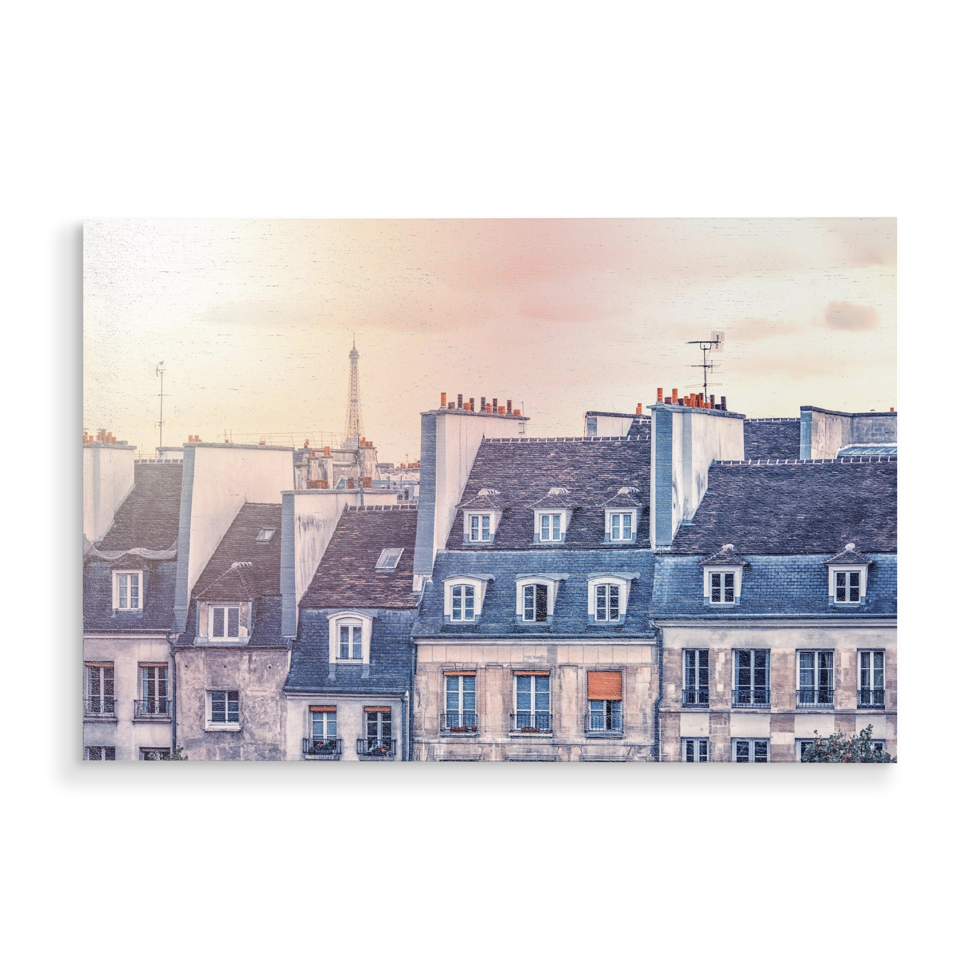 Holzbild "Sonnenlicht über Paris" artboxONE - Städte,Reise,Architektur,Städte / Paris,Reise / Länder
