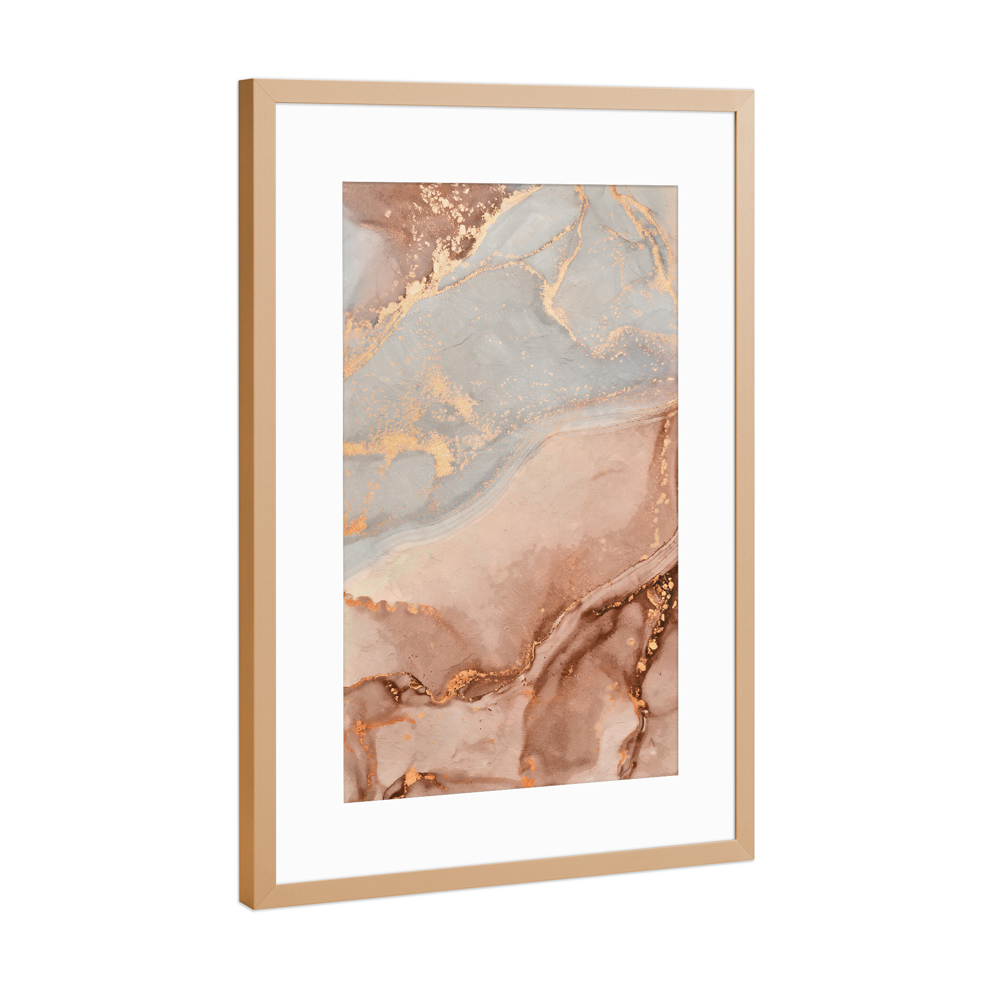 Poster mit Rahmen Kupfer "Abstraktes Goldenes" artboxONE - Abstrakt - Abstrakt,Abstrakt,Golden,Gold