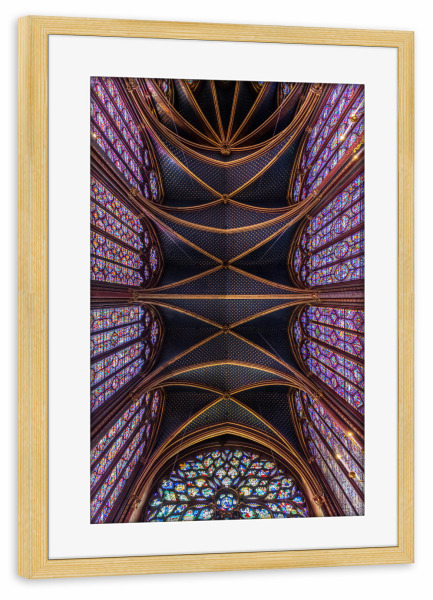 Poster mit Rahmen kiefer "Schöne Sainte-Chapelle" artboxONE - Städte,Reise,Architektur,Städte / Paris,Reise / Länder