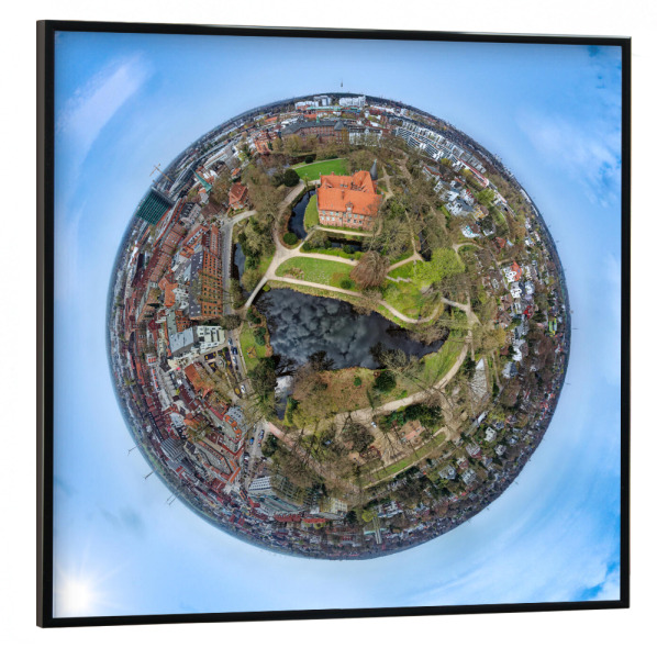 Poster mit schwarzem Rahmen 30x30 cm "Hamburg-Bergedorfer Schlosspark" artboxONE - Städte,Städte / Hamburg,Natur,Reise,Architektur