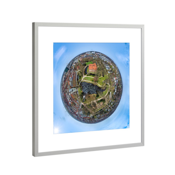 Poster mit Rahmen Silber "Hamburg-Bergedorfer Schlosspark" artboxONE - Städte,Städte / Hamburg,Natur,Reise,Architektur