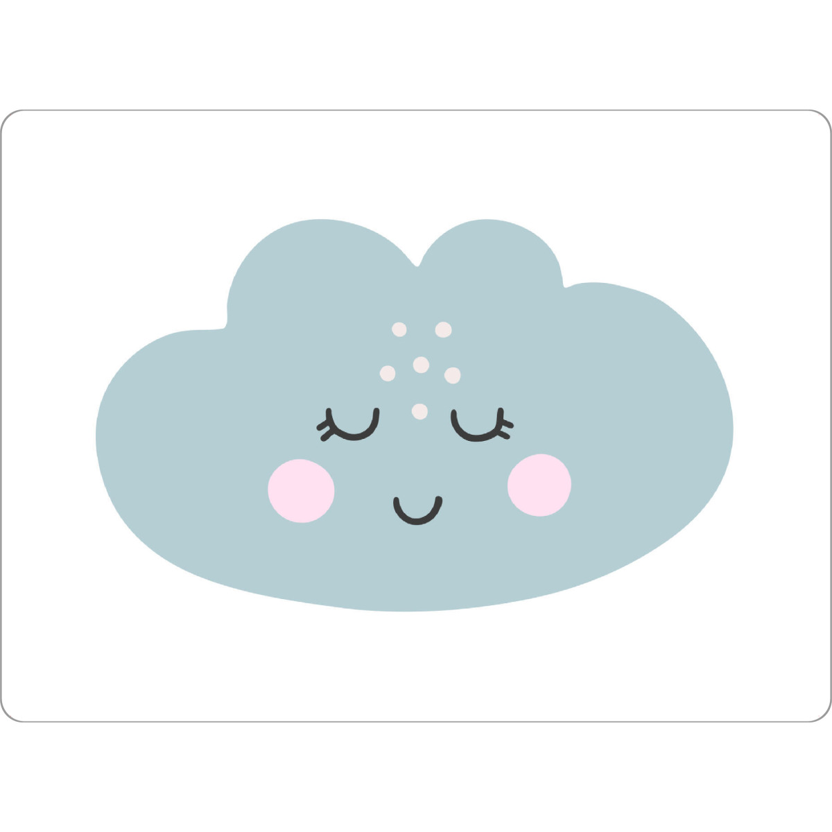 Tischset "Glückliche Babywolke" artboxONE - Für Kinder - Wolke,Glücklich,Baby,Abstrakt,Boho,Babywolke,Kind,Kinder,Boho wolke,Druck,Kunst