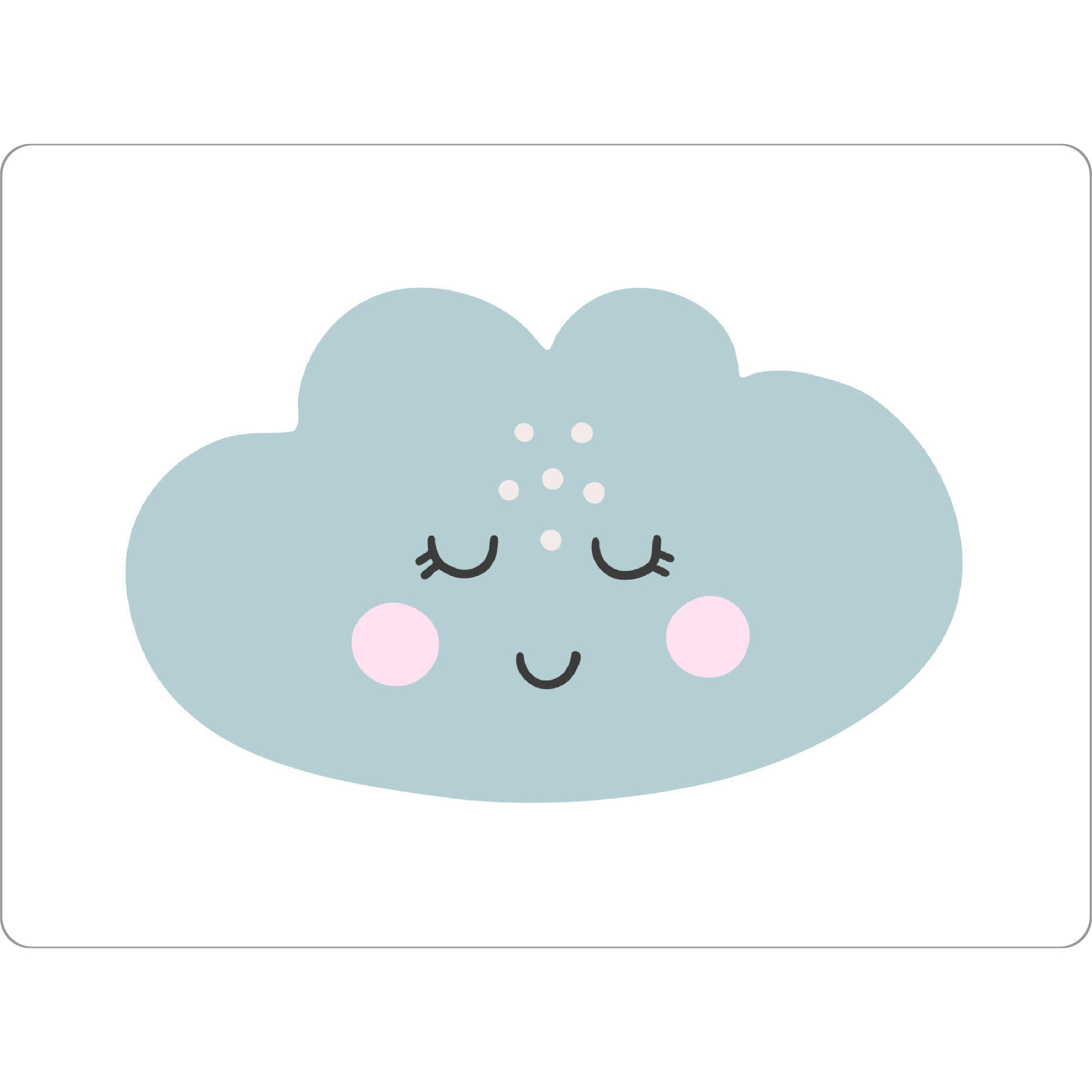 Tischset "Glückliche Babywolke" artboxONE - Für Kinder - Wolke,Glücklich,Baby,Abstrakt,Boho,Babywolke,Kind,Kinder,Boho wolke,Druck,Kunst