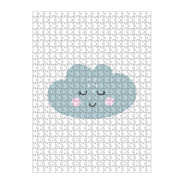 artboxONE Puzzle "Glückliche Babywolke" artboxONE - Für Kinder - Wolke,Glücklich,Baby,Abstrakt,Boho,Babywolke,Kind,Kinder,Boho wolke,Druck,Kunst