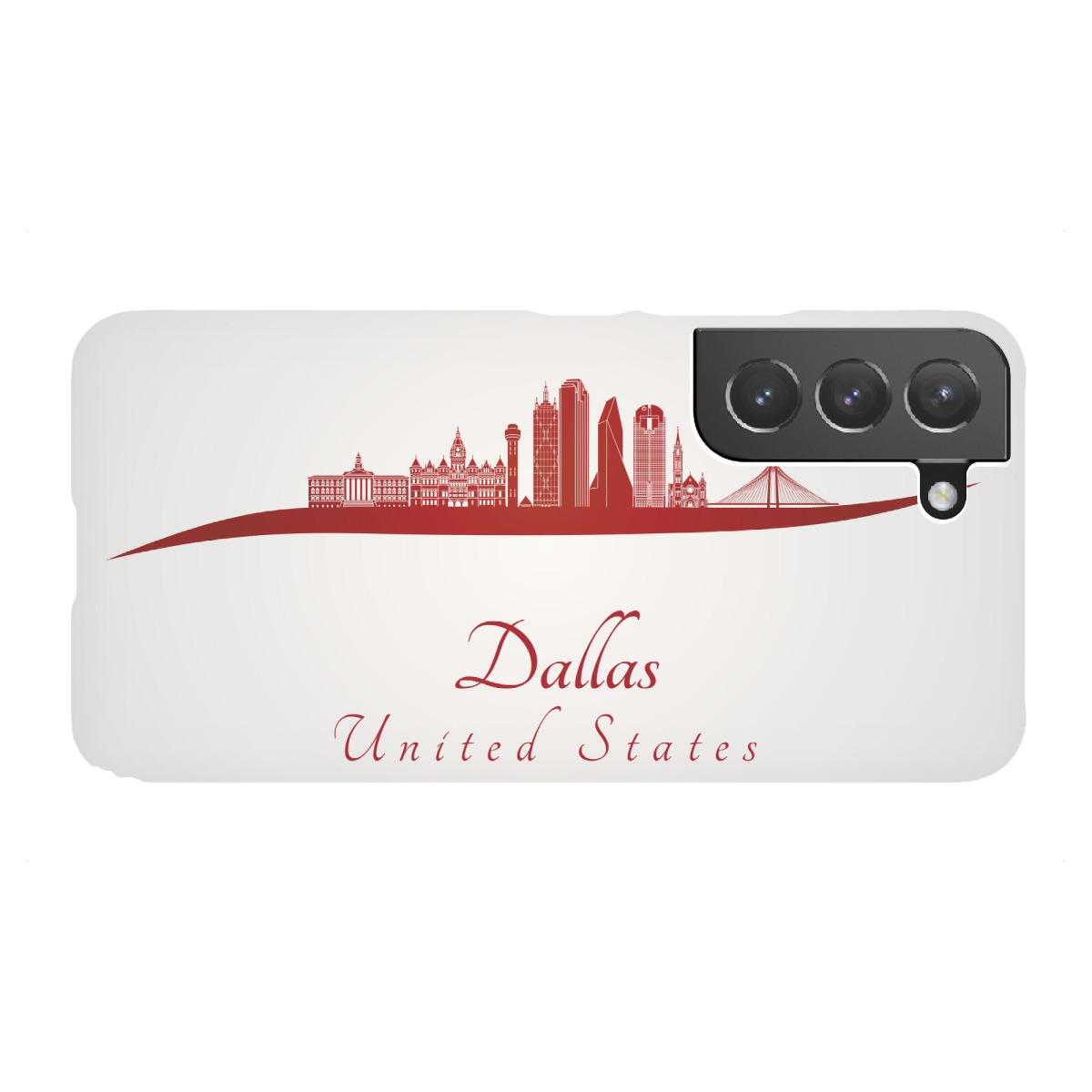 Samsung Galaxy "Dallas-Skyline in Rot" Premium-Case Handyhülle artboxONE
