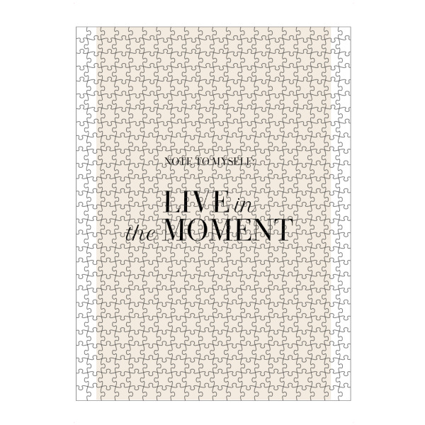 artboxONE Puzzle "Live in the moment" artboxONE - Typografie,Menschen - Live,In,The,Moment,Typo,Typografie,Minimalistisch,Spruch,Motivation