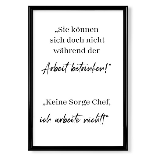 Keine Sorge Chef