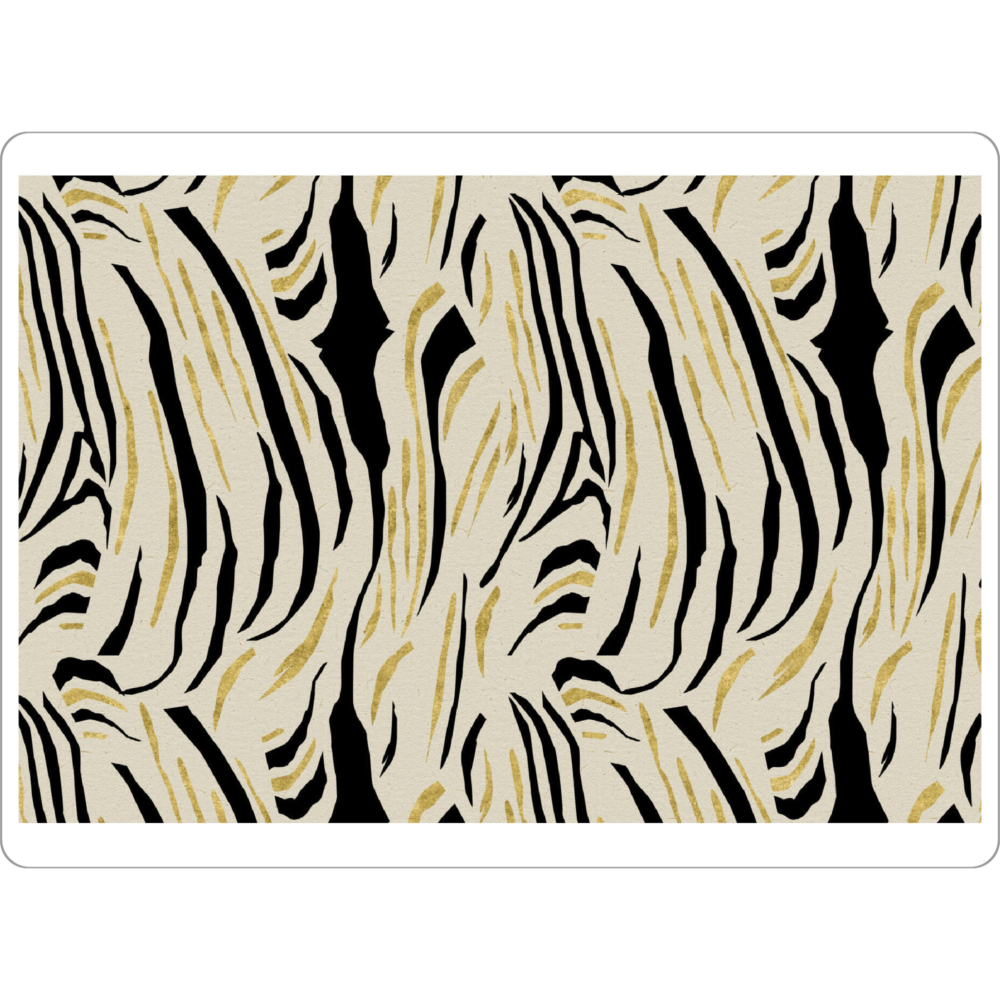 Tischset "Zebra Streifen: Schwarz und Gold" artboxONE - Tiere,Abstrakt