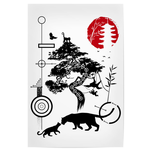 Poster "Tiere und Geometrie" artboxONE - Tiere