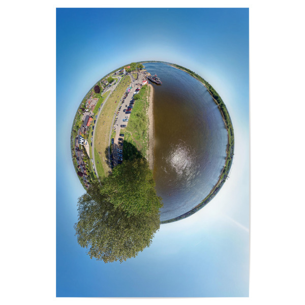 Poster "Hamburg Zollenspieker Fähranleger" artboxONE - Städte,Städte / Hamburg,Natur,Reise,Architektur