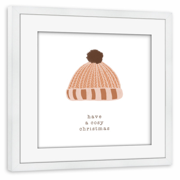 Poster mit Rahmen weiß "Gemütliches Weihnachten" artboxONE - Typografie,Menschen,Fashion,Weihnachten,Lustig