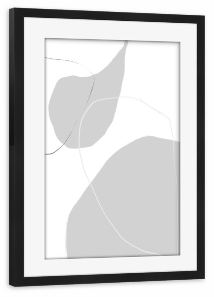 Poster mit Rahmen schwarz "Reason Why" artboxONE - Abstrakt - Abstrakte kunst,Harmonie,Organische formen,Zeitgenössisch kunst