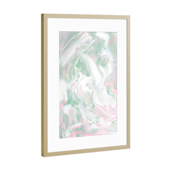 Poster mit Rahmen Gold "Happy Choice" artboxONE - Abstrakt - Pastell,Frühling,Abstrakte kunst,Acrylmalerei,Textur