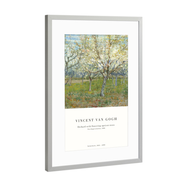 Poster mit Rahmen Silber "Van Gogh - Der Obstgarten" artboxONE - Natur