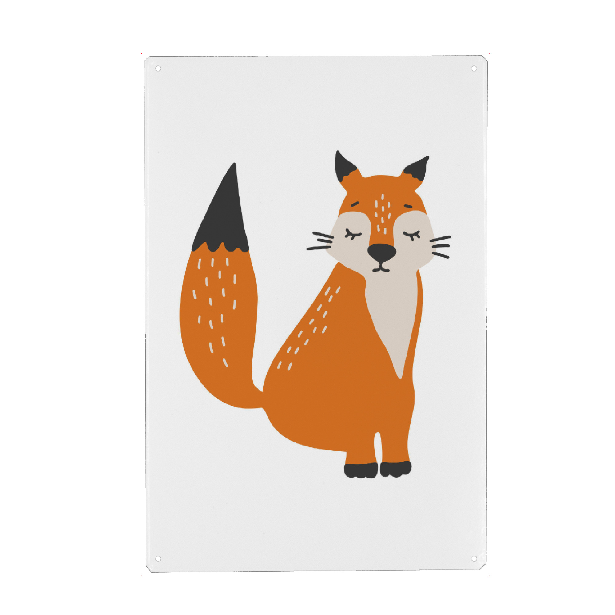 Metall Poster "Baby Fuchs Tierkunst" artboxONE - Für Kinder,Tiere
