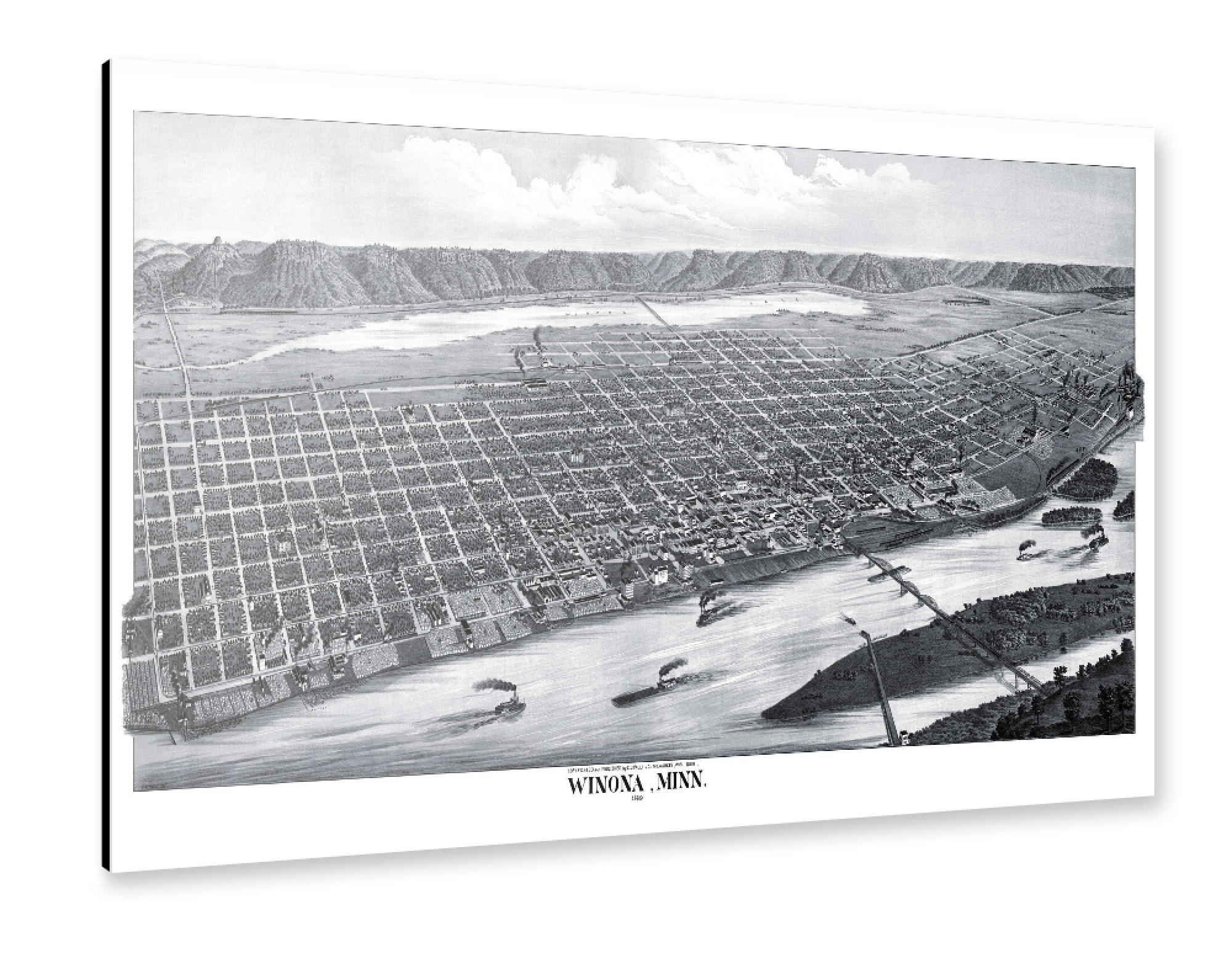 Alu-Dibond "Winona-Minnesota 1889-b" 30x20 cm artboxONE