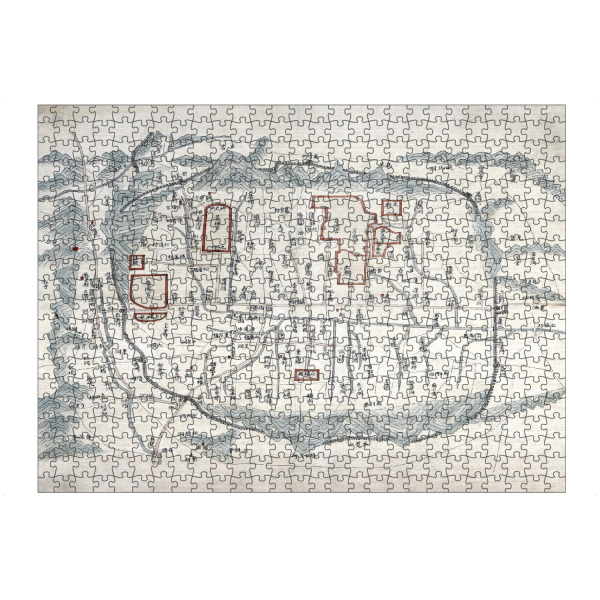 Puzzle Ravensburger "Karte von Seoul" artboxONE - Kartografie - Karte,Karten,Flach,Jahrgang,Stadt,Alte,Retro,Abbildung,Reise - Bild karte