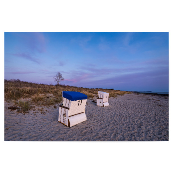 Poster "Strand und Strandkörbe" artboxONE - Natur,Reise,Reise / Strand und Meer