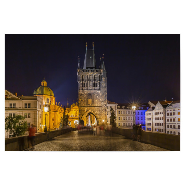 Poster 30x20 cm "Trubel auf der Karlsbrücke" artboxONE - Architektur,Städte / Prag