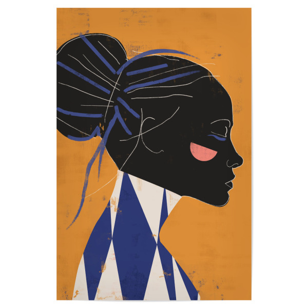 Poster 30x20 cm "Mädchen-Farbzusammenfassung" artboxONE - Abstrakt,Menschen - Frau,Mädchen,Geometrisch,Abstrakt