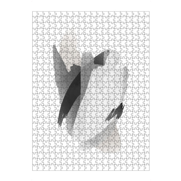 artboxONE Puzzle "Pinselform Grau" artboxONE - Abstrakt - Pinselform grau,Grau,Abstrakt,Pinsel,Tinte - Bild pinselform grau