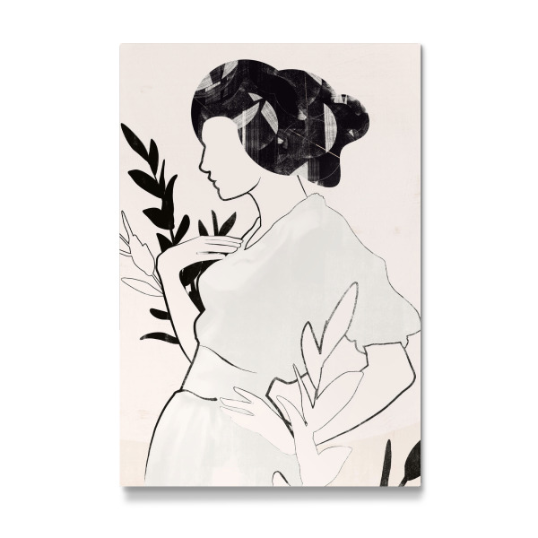 Galerie-Print "Frau Blatt Mädchen" 30x20 cm artboxONE