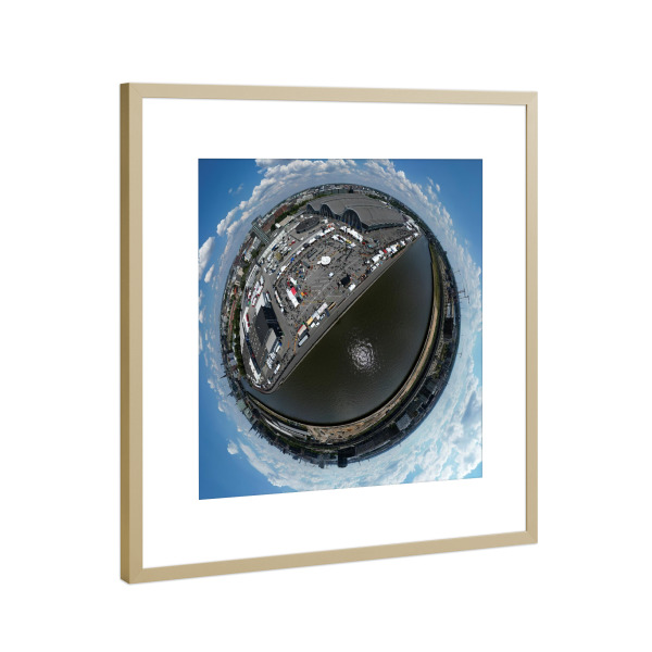 Poster mit Rahmen Gold "Hamburg Oberhafen" artboxONE - Städte,Städte / Hamburg,Reise,Architektur,Reise / Länder