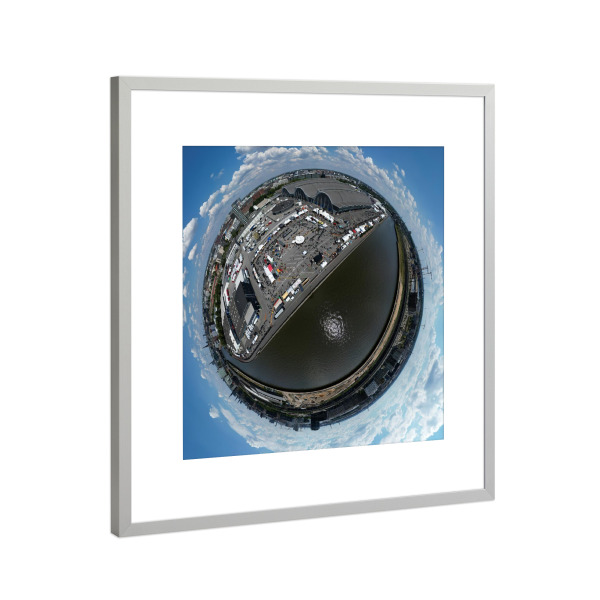 Poster mit Rahmen Silber "Hamburg Oberhafen" artboxONE - Städte,Städte / Hamburg,Reise,Architektur,Reise / Länder