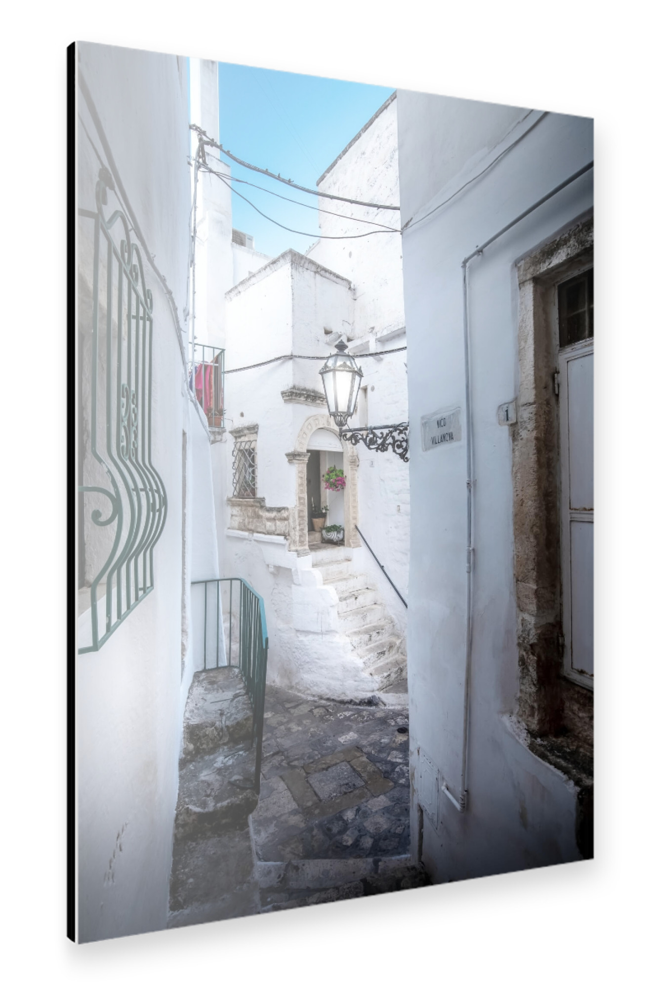 Alu-Dibond "Ostuni-Straße" 30x20 cm artboxONE