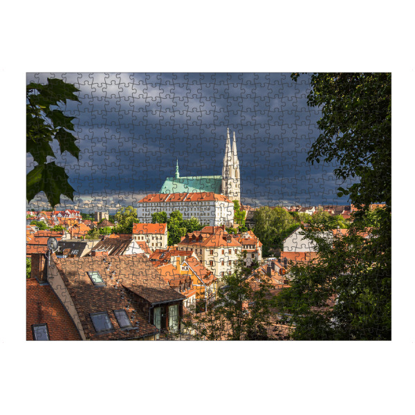 artboxONE Puzzle "Dächer, Kirche, Wolken" artboxONE - Reise,Architektur,Städte / Weitere