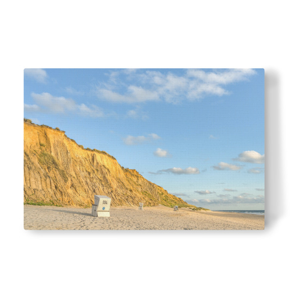 Leinwandbild "Strandkörbe am Roten Kliff" artboxONE - Natur,Reise,Reise / Strand und Meer