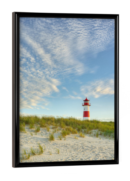 Poster mit schwarzem Rahmen "Sylt Leuchtturm List-Ost" artboxONE - Natur,Reise,Reise / Strand und Meer