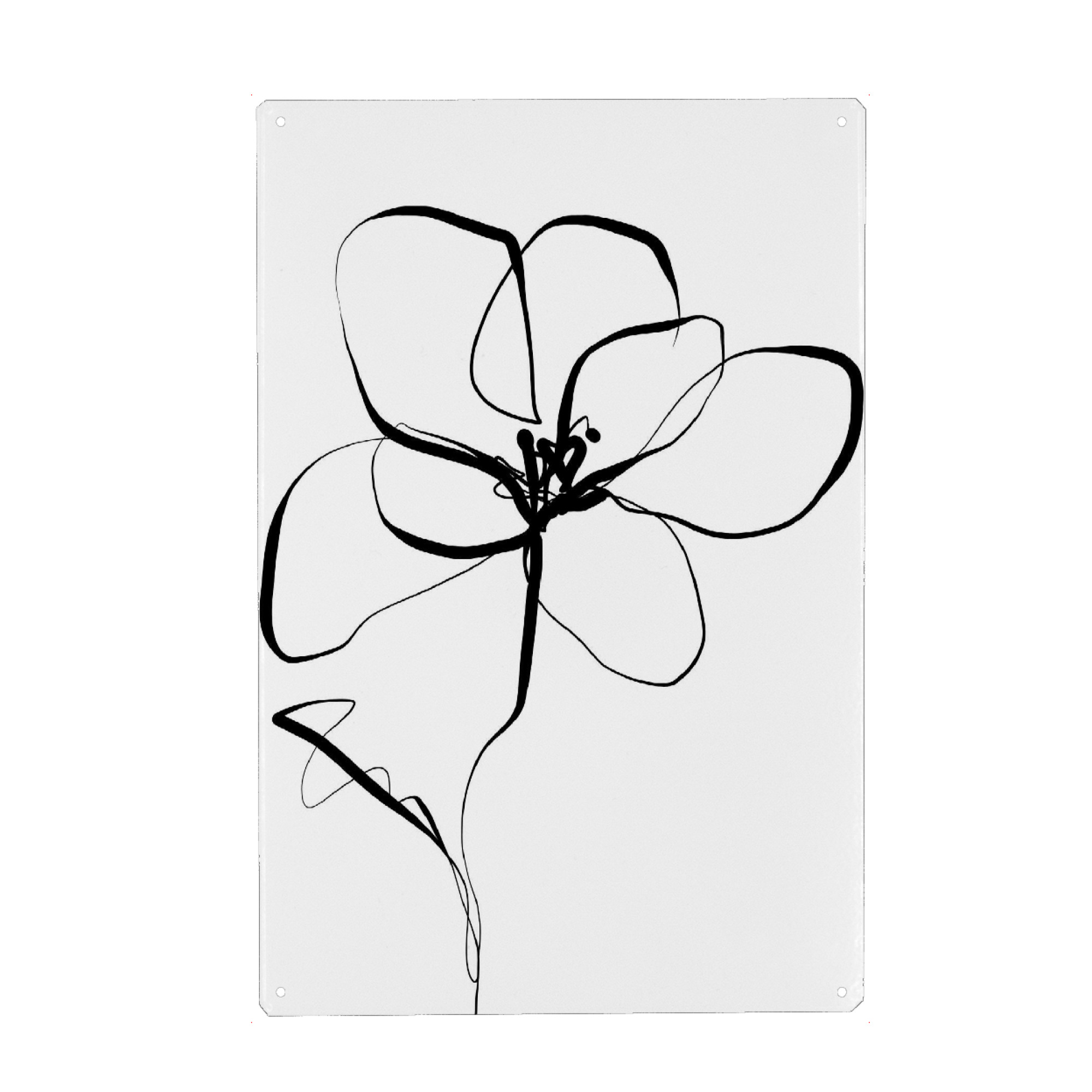 Holzbild "Cats & Dotz-Magnolie Uno" artboxONE - Natur,Floral,Schwarzweiß
