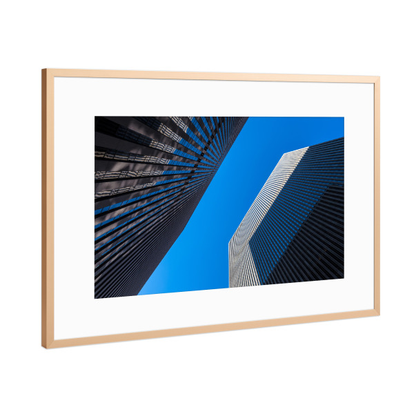 Poster mit Rahmen Kupfer "Wolkenkratzer in Manhattan" artboxONE - Städte,Städte / New York,Architektur
