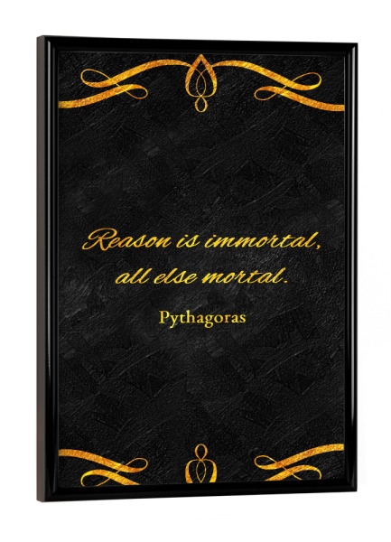 Poster mit schwarzem Rahmen "Unsterblicher Grund" artboxONE - Typografie