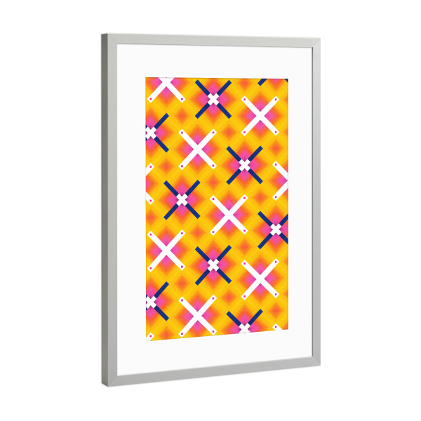 Poster mit Rahmen Silber "Ausgerichtete Positivität" artboxONE - Abstrakt