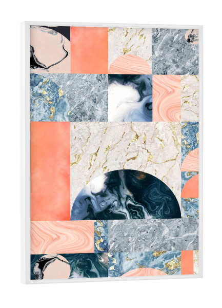 Poster mit weißem Rahmen "Marmor & Lust" artboxONE - Abstrakt,Marmor